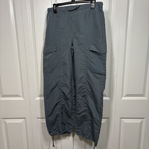 Supermassive Cargo Pants Mens S Gray Utility Drawstring Hem Outdoor Streetwear
